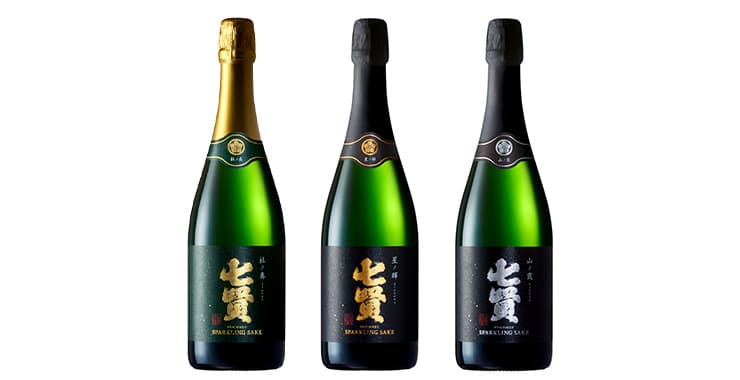After five years of development, introduced “Yama no Kasumi” (2015), “Hoshi no Kagayaki” (2016), and “Mori no Kanade” (2017), Shichiken’s original and exceptional sparkling sake with second fermentation in the bottle.