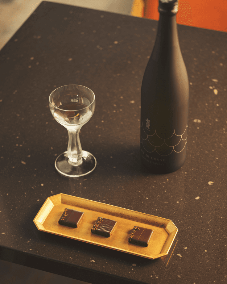 Single-origin ganache & Alain Ducasse Sustainable Spirits by Shichiken Le Chocolat Alain Ducasse